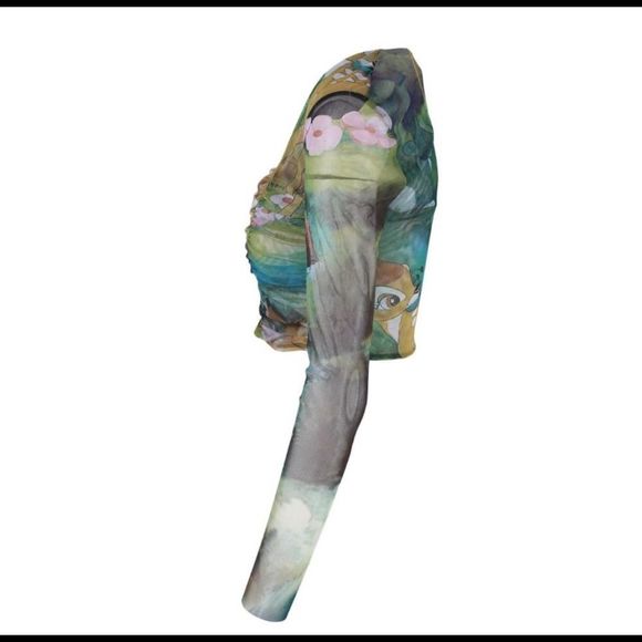 Zara x Disney Bambi Draped Tulle Crop Top - Picture 4 of 7